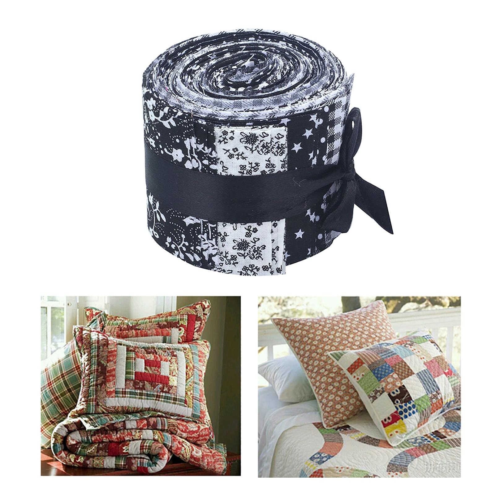 

20 Pieces 2.4 inch Jelly Roll Floral Precut Craft Bundle Quilt Strips Cotton чёрный