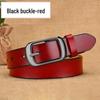 Casual Genuine Cowhide Leather Belt with Rustproof Alloy Buckle