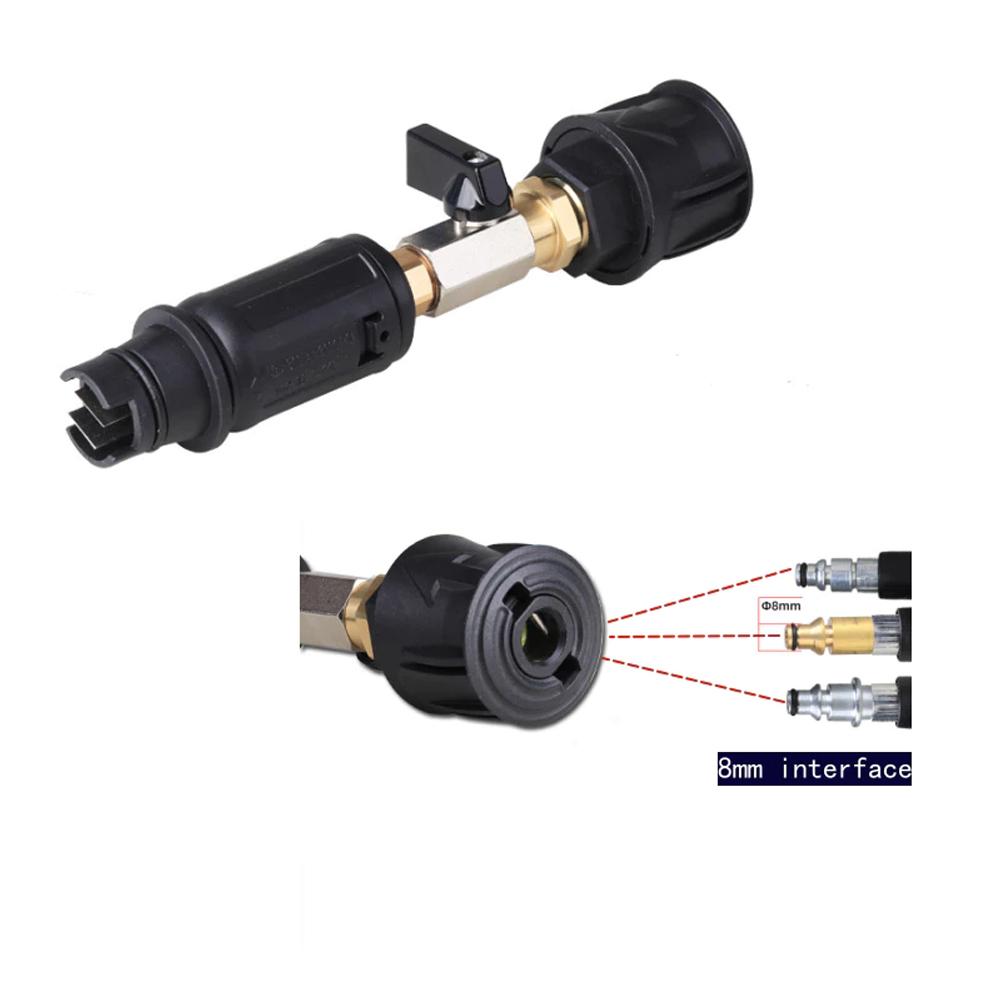 Quick Plug Connect Sprayer with Safe Lock Water Flow Control Valve Wear Resist Angle Adjustable Washer Nozzle for Car Washing