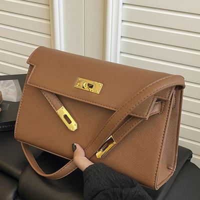 Bag Women's 2025 Summer New Lock Fashion Women's Bag Simple Embossed Women's Shoulder Bag Foreign Messenger Bag Bag
