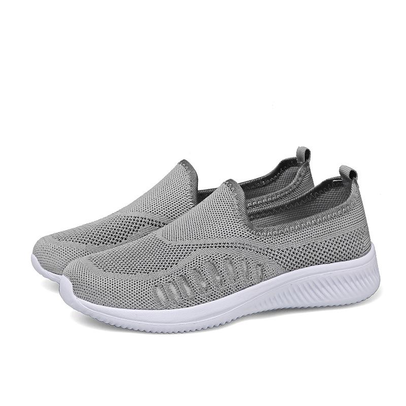 

Летняя сетчатая обувь дышащая тонкая на одной педали легкая мягкая удобная дышащая сетка обувь для мамы для ходьбы женская обувь 43 серый