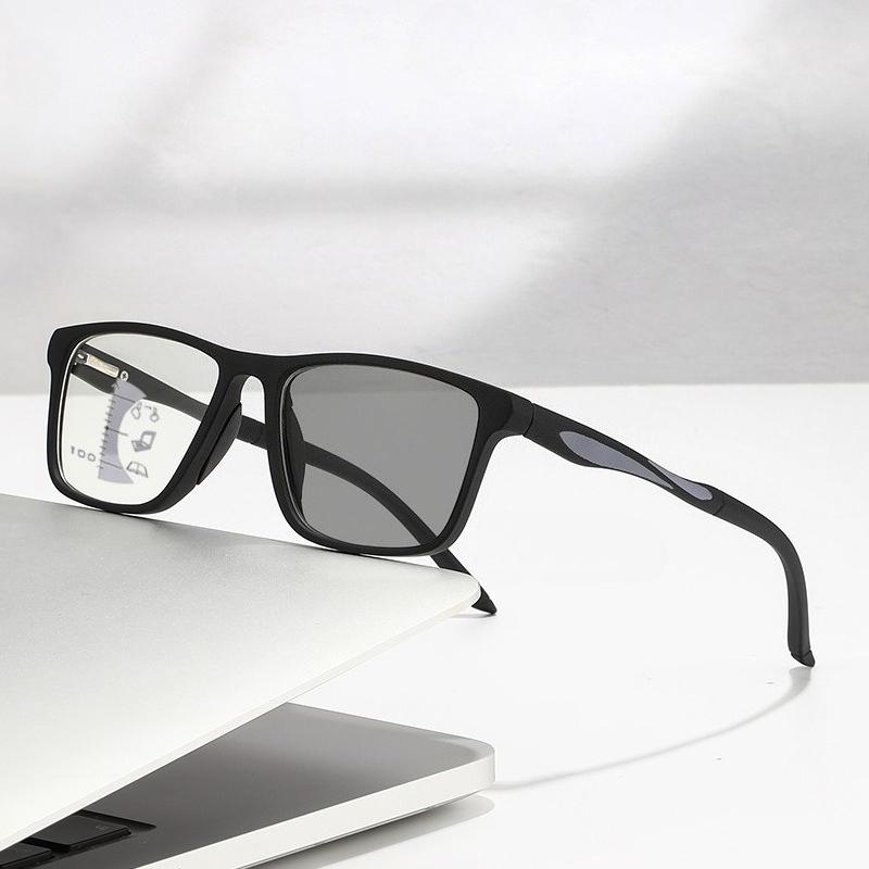 Fashionable Photochromic Multifocal Reading Glasses High-definition Presbyopia Glasses for Sports Outdoor Activities