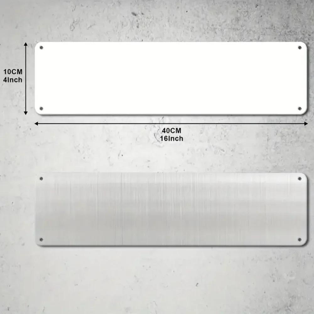 Custom 4x16 Aluminum Street Sign Personalized White Black Border Home Patio Decor