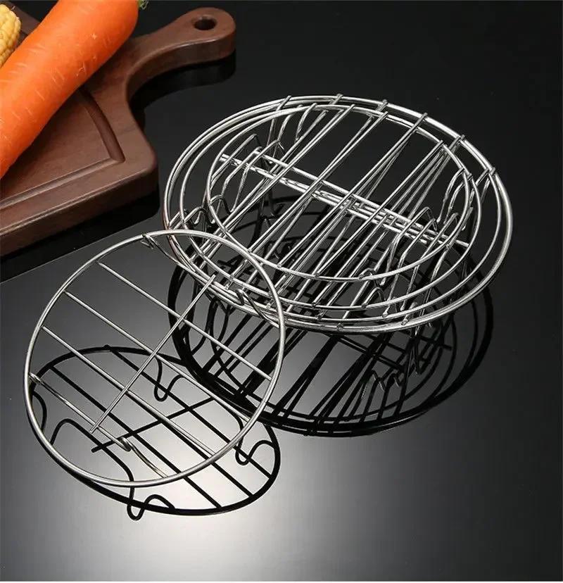Air Fryer Accessories Stainless Steel Cooking Steaming Racks for Steaming Vegetables and Rice Racks for Kitchen Tools