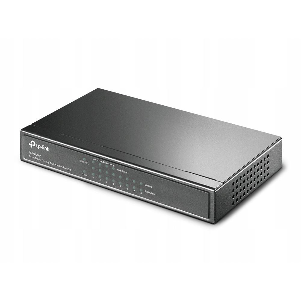 Tp-Link Tl-Sg1008P Poe Switch 8Xge, 4Xpoe, Metal