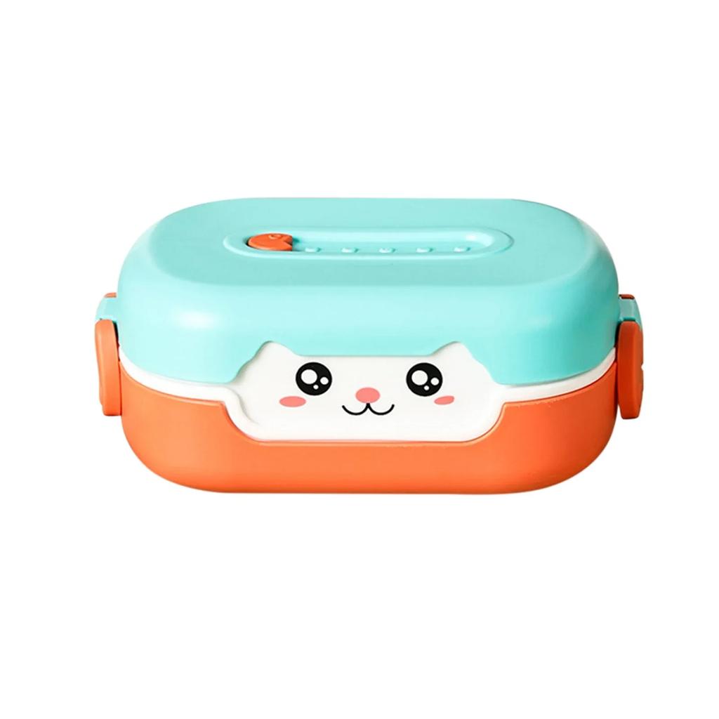 Cartoon Anime Bento Lunch Box Rectangular Leakproof Plastic School Kids Portable Microwave Food Container School Child Lunch Box