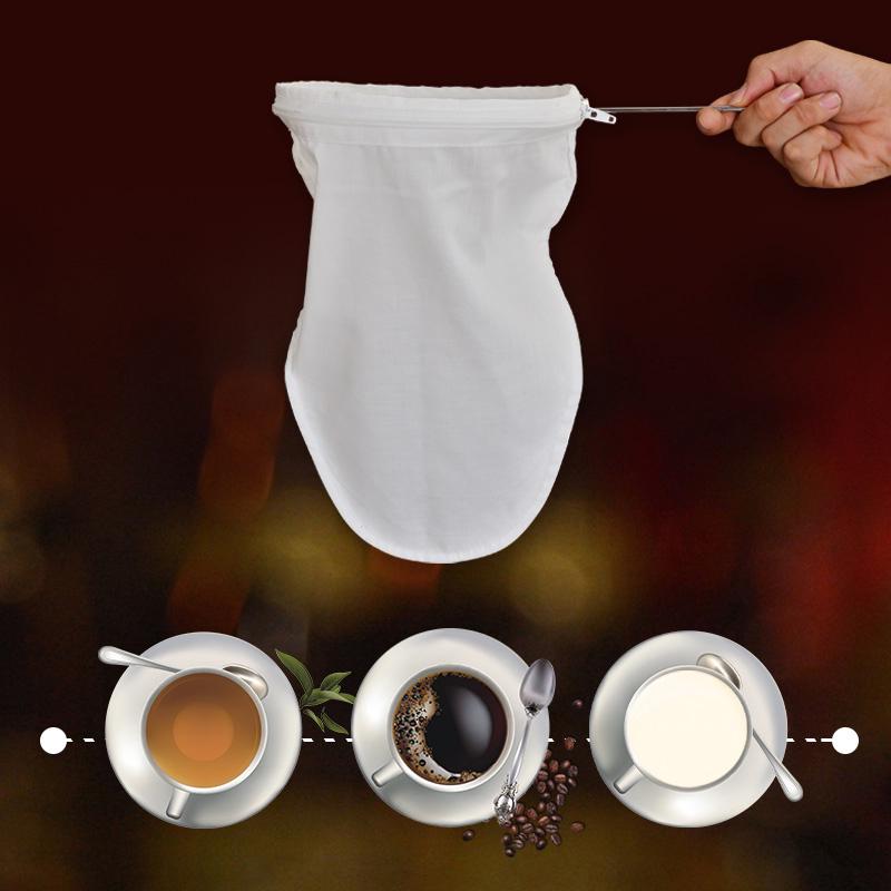 Milk Tea Filter Bag With Handle Coffee Cotton Cloth Strainer Tea Infusers