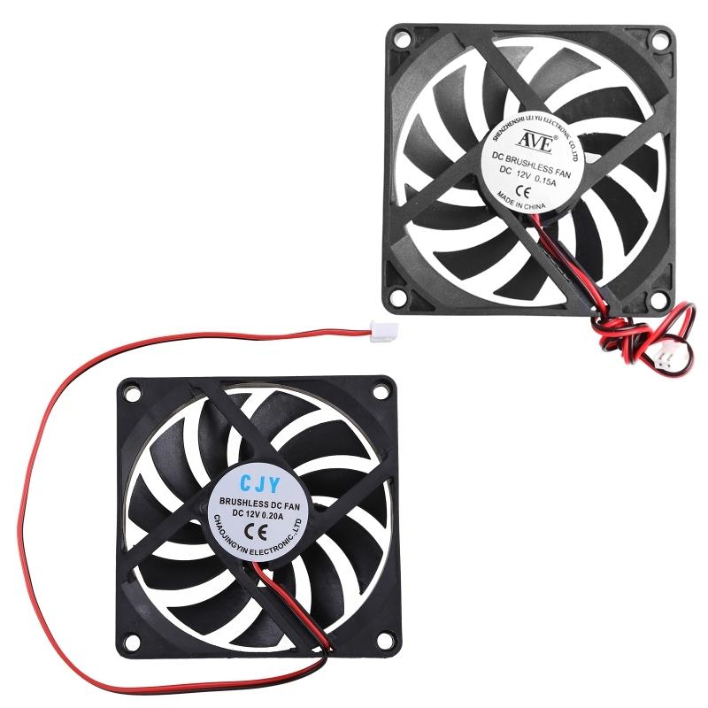 8cm Micro CPU Cooling Fan 80mm 2600rpm DC12V 0.15A 2pin Desktop Computer CPU Axial Cooler Fans Industrial Radiator 83CF