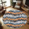 Nordic Geometric Round Rug Modern Abstract Irregular Stripes Carpet Minimalist Home Decor Soft Non-Slip Floormat for Living Room