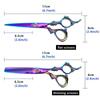 Colorful Styling Professional Barber Scissors Kit Handcrafted Hair Scissors Kit Thinning Scissors Hairdressing Scissors Set