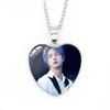 Collana con Ciondolo a Cuore BTS, Collana con Cabochon in Vetro Foto di Gruppo Uniforme Scolastica Bangtan Boys, Gioiello Regalo per Fan Kpop ARMY