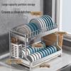 Double Layer Stainless Steel Kitchen Dish Drying Rack