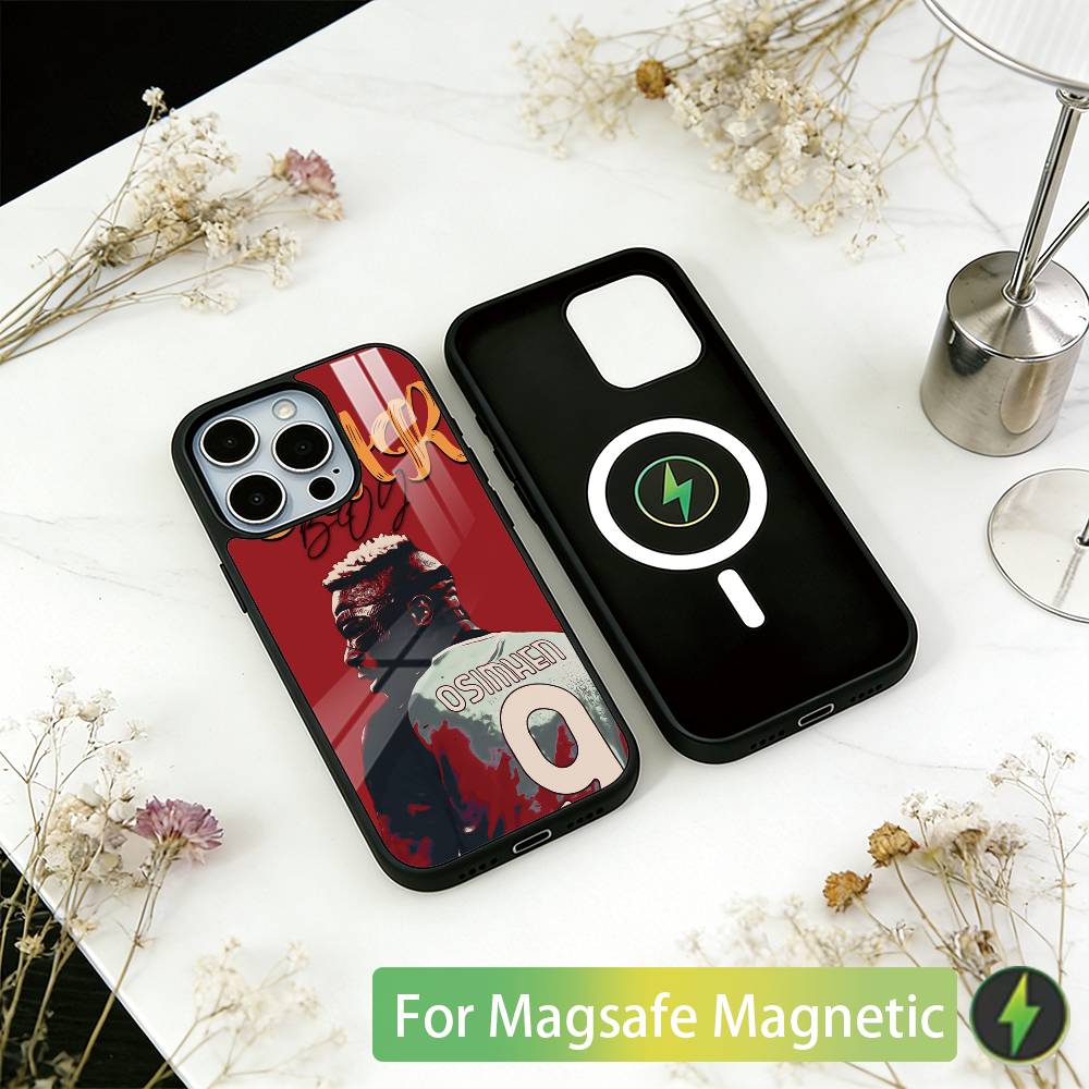 Football V-Victor O-Osimhen  Phone Case For iPhone17,16,15,14,13,12,11 Plus,Pro Magnetic For Magsafe Wireless Charging