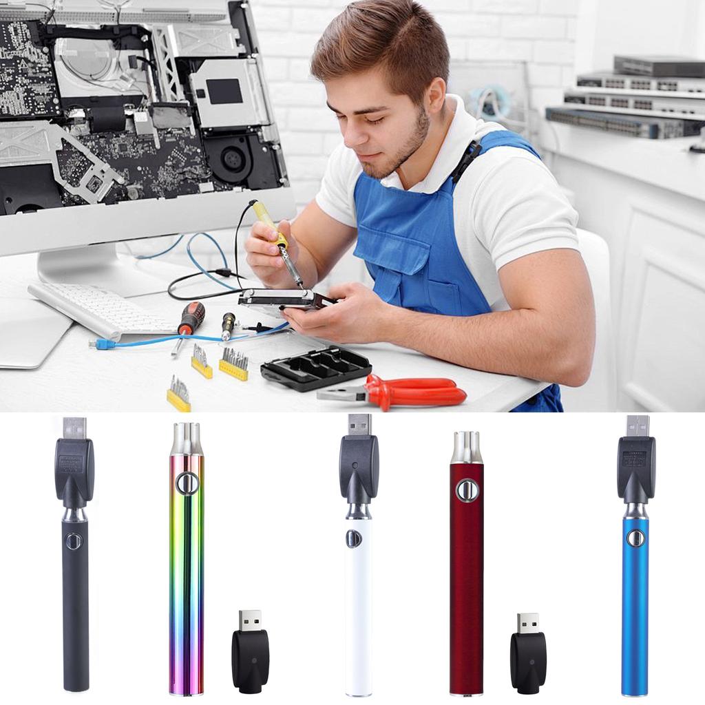 510 Thread Mini Soldering Iron Kit 3 Gear Adjustable Voltage 350mAh Battery Cart Pen with USB Charger Welding Tool Kit