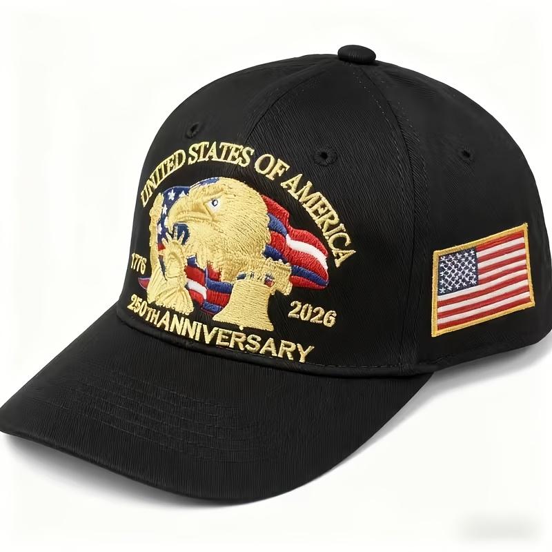 1-Piece 250th U.S. Independence Day Commemorative Hat – Airy Light Outdoor Headwear, Ideal Gift for Fathers