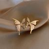 Enamel Butterfly White Color Animal Stud Earrings for Women New Trend Girl Korean Love Aesthetic Daily Life Minimalist Zircon