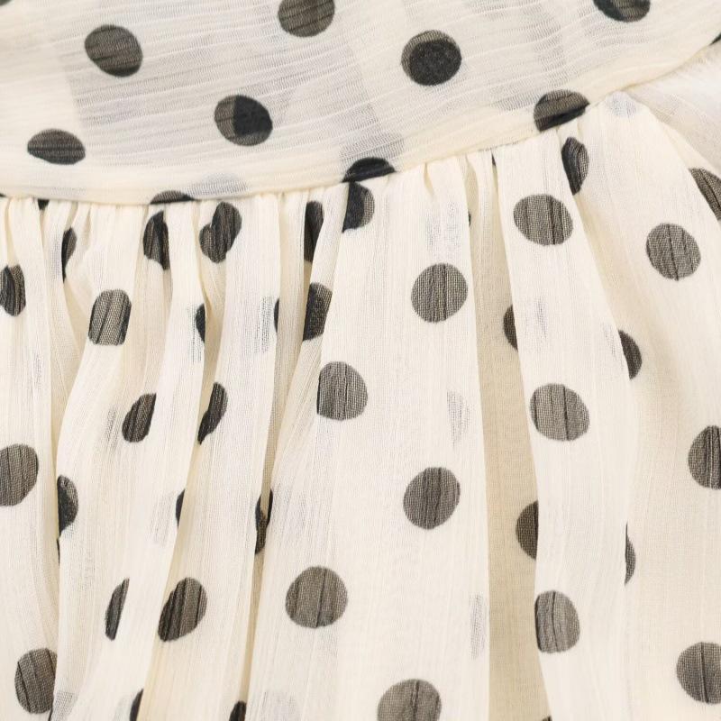 Women's Fashion: European and American Style Polka Dot Casual Loose Long Sleeve Shirt