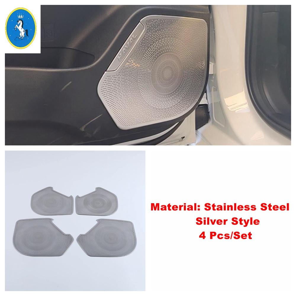 Silver Auto Storage Box / Door Stereo Speaker / Handle Bowl Panel Cover Trim For Haval Jolion  - 2024 Interior Accessories