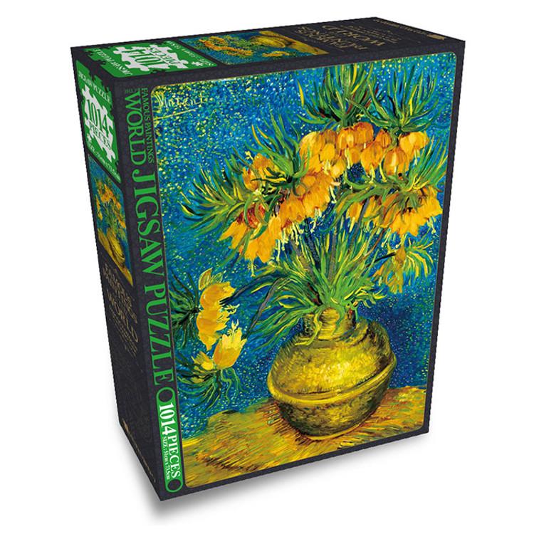 1014-teiliges Puzzle - Stillleben mit Kronenkerze in Bronzevase, beliebtes koreanisches Puzzle