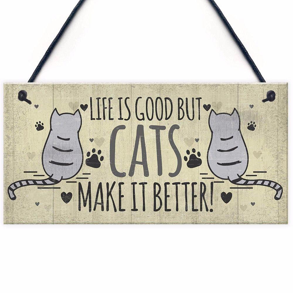Farm Welcome Wood Funny Shed Accessories Home Decoration Cat Coop Plaque Cat Sign Toys