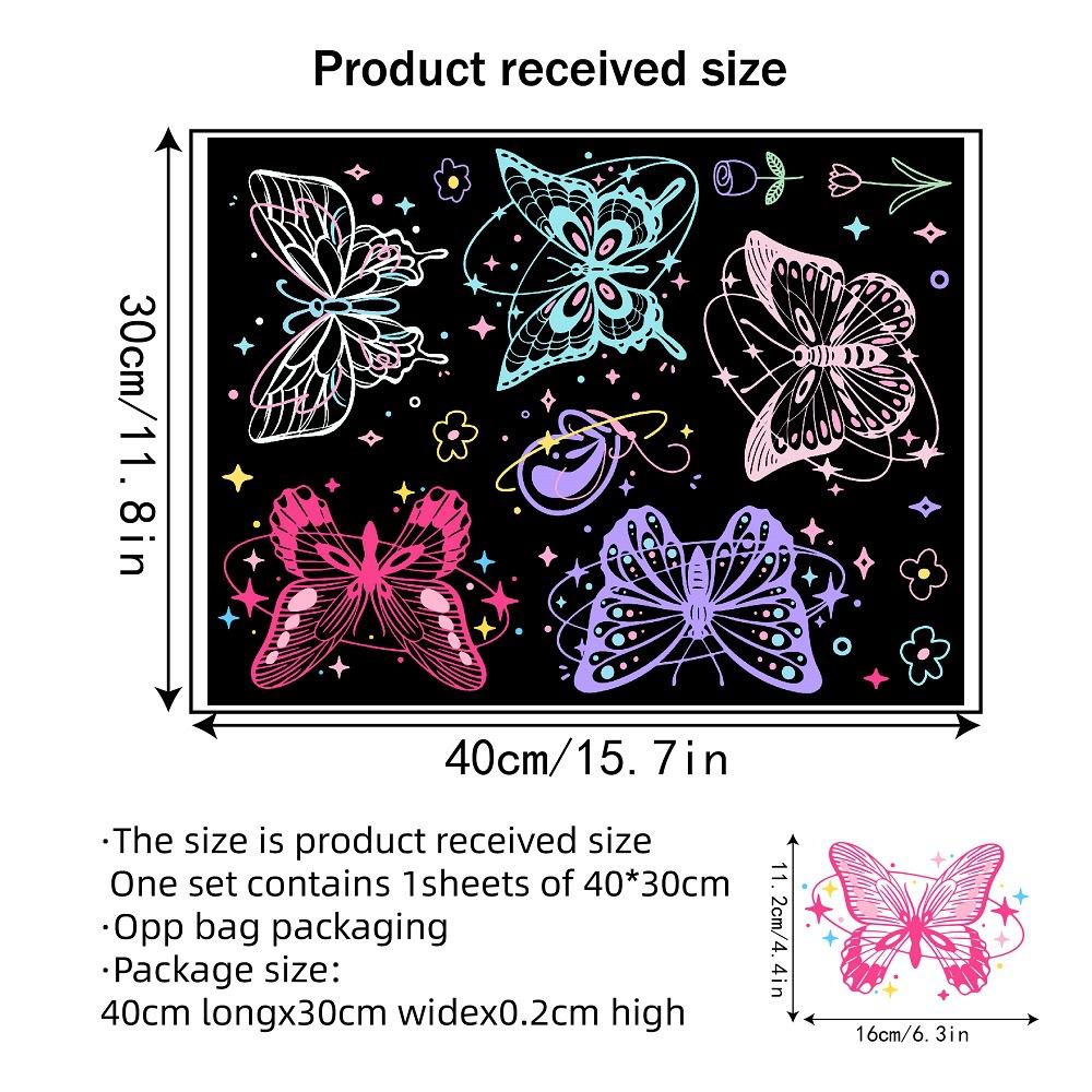 

Простота, Ручная роспись, Ажурный, Разноцветная бабочка, Стеклянная наклейка, Украшение для окна балкона, Съемная, Декоративная электростатическая наклейка 1pc