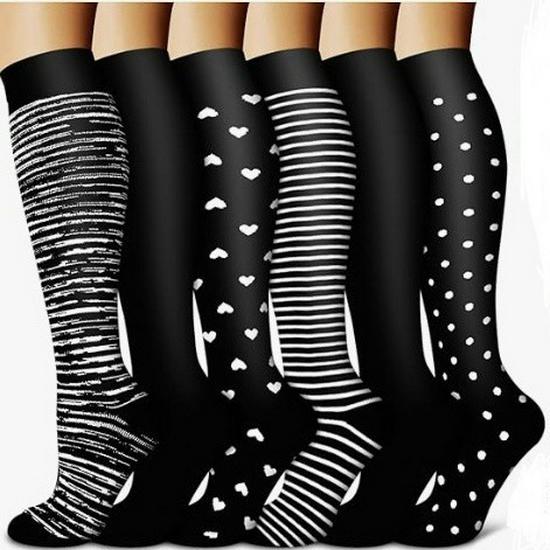 Unisex Cross-Border Compression Socks - Perfect for Sports, Running, Yoga; Knee-High, Calf-Length; Leg Slimming.