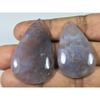 40-45MM Natural Green Moss Agate 2Pcs Pear Cabochon Loose Gemstone 93Cts. SK-4071