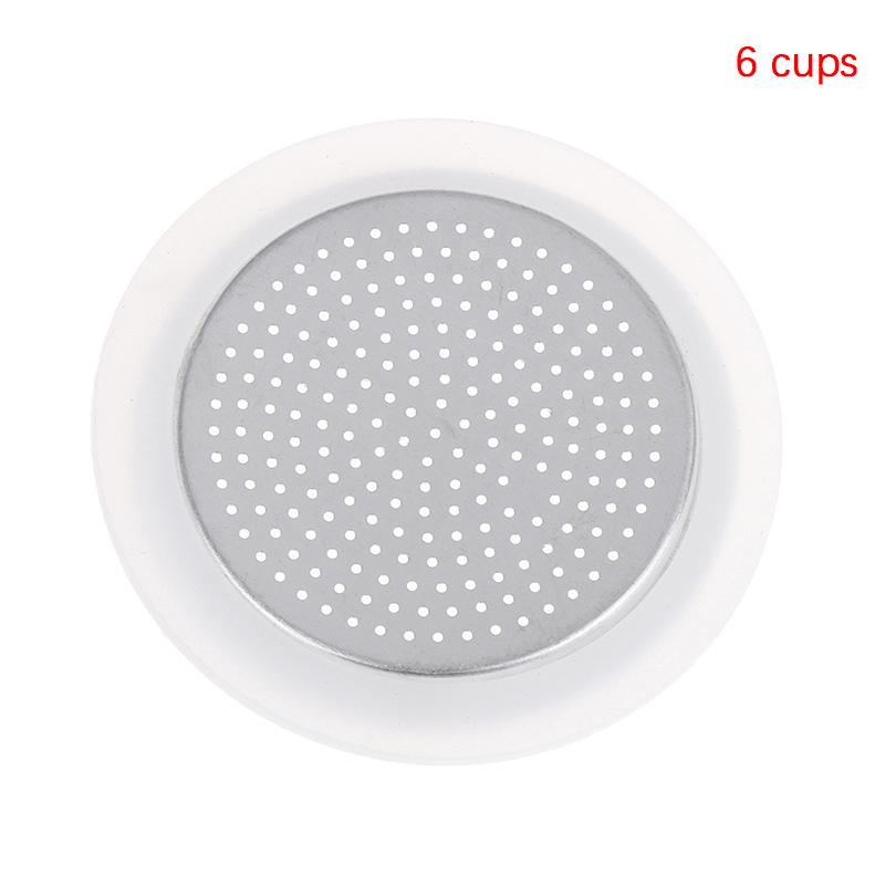 Szilikon tömítések + Alumínium szűrő Moka kávéfőzőhöz, Kávésüveghez, Csere Kompatibilis