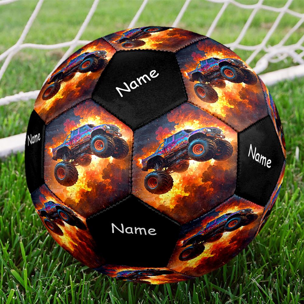 Custom Name Truck Theme Size 5 Soccer Ball, Suitable for Both Indoor and Outdoor Matches, a Gift Suitable for Everyone.