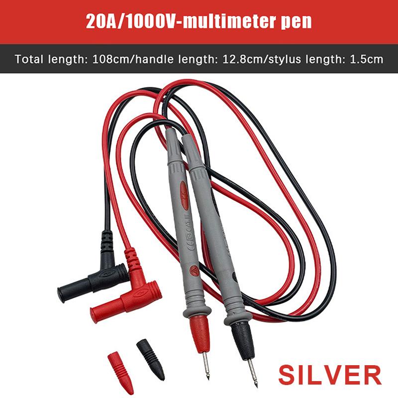 20A 1000V Multimeter Testköpfe Nadel Pin Digital Multi Meter Kopf Draht Stift Kabel Kit Multimeter Voltmeter Silikon tester Kit