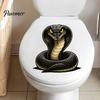 Chic Housewarming Gifts Funny Snake Toilet Lid Decal, Cartoon Sticker, Waterproof Decorations Wall Art Decor for Bathroom, Restroom, Fridge,