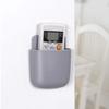 2PCS TV Remote Holder Portable Space Saving Wall Mounted TV Air Conditioner Remote Storage Box Grey Color