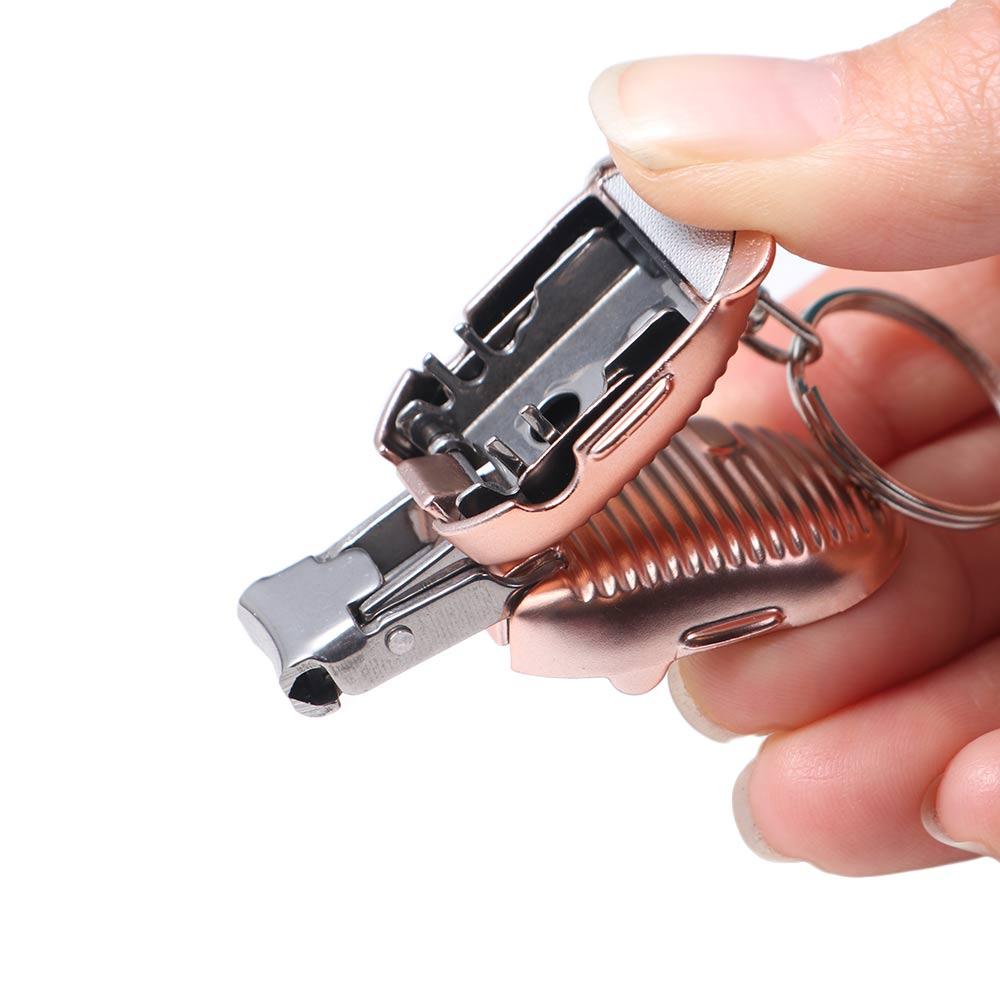 Stainless Steel Car Keyring Suitcase Shape Fingernail Clipper Creative Nail Clipper Keychain  Gifts