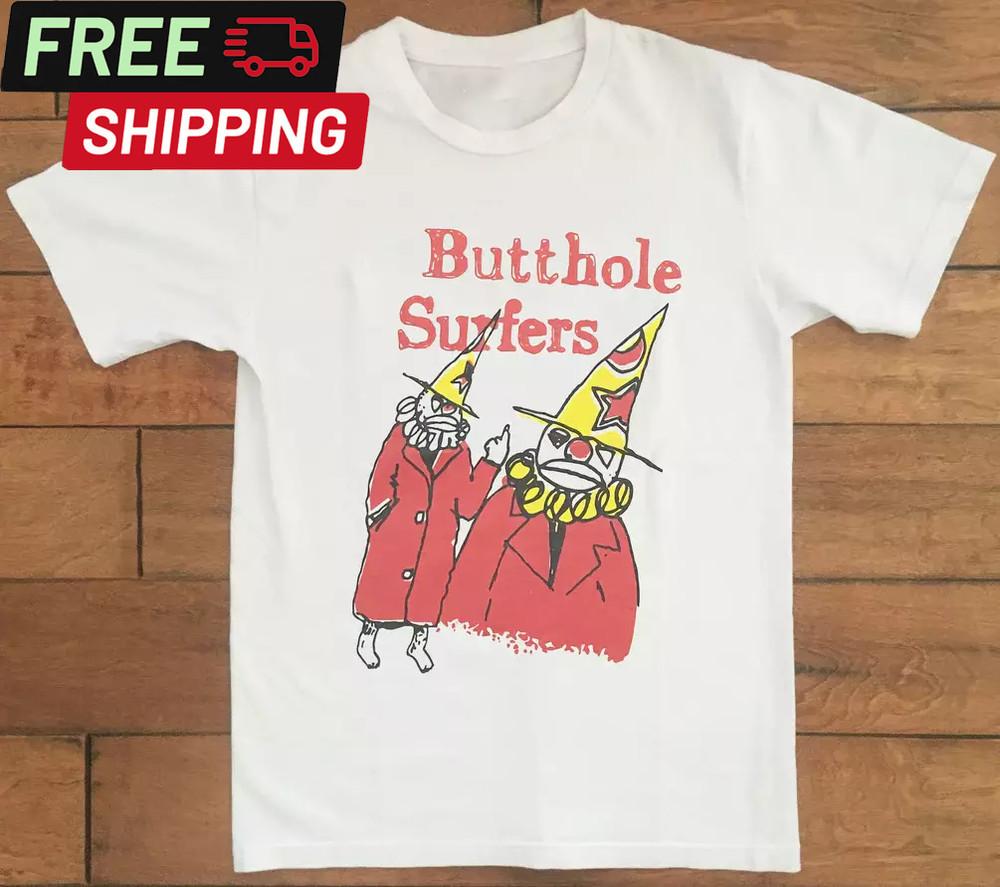 Vtg Butthole Surfers Band Tour Cotton White Full Size Men Women Shirt Unisex T-Shirt M