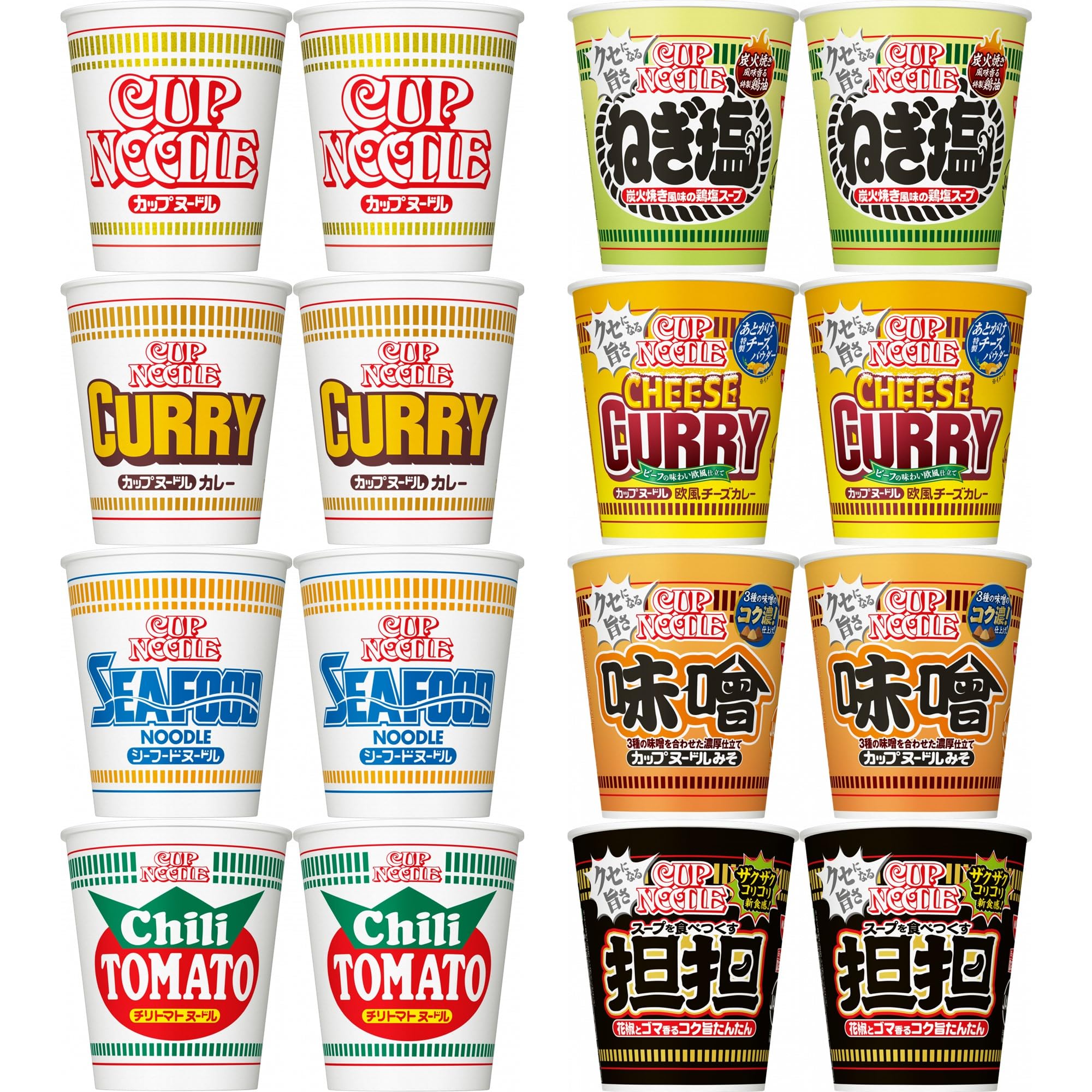 

Nissin Cup Noodles Series Assortment Regular Cup Noodles Assortment Box 8-Variety (8 Sizes/16 Total)