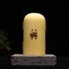 Three-Open Buddha Kannon Statue [Mahavairocana] Wood Carving, Mini Buddhist Altar, Buddhist Box, Buddhist Shrine Ornament (10cm H x 13cm W x 5.5cm D)