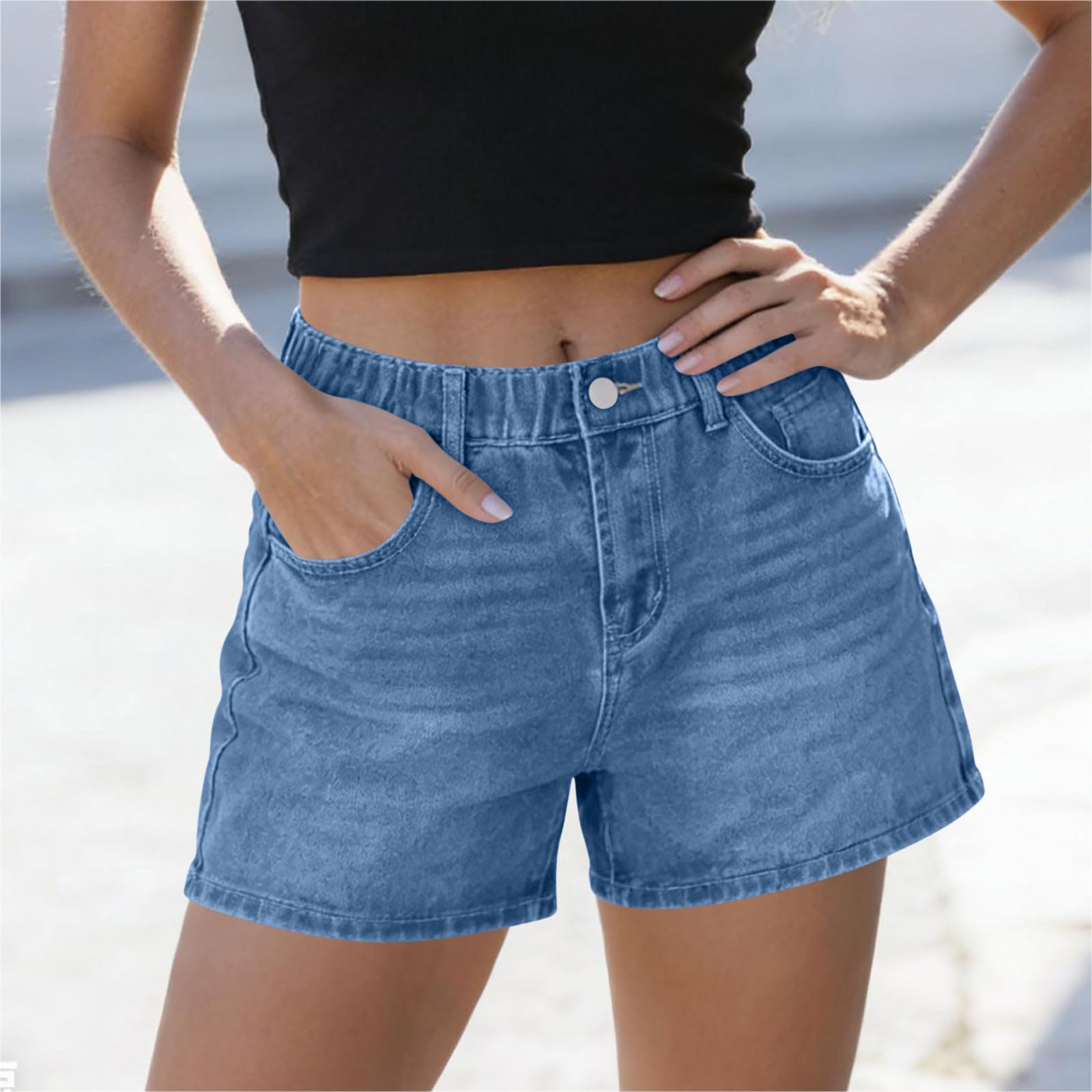 

Ladies Casual Versatile Fashionable Denim Shorts M