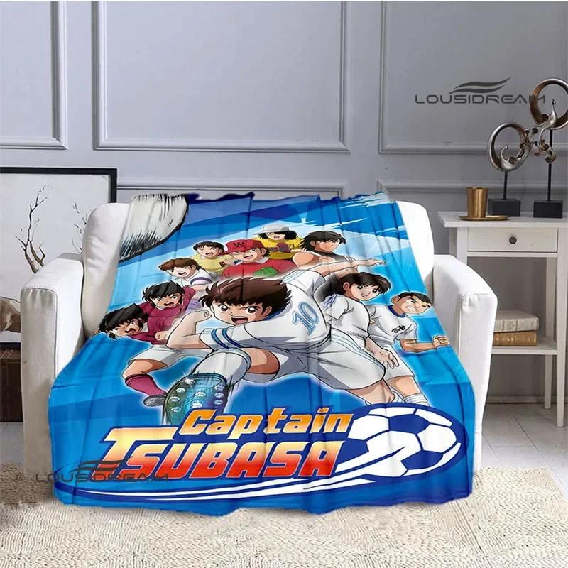 Coperte del cartone animato Captain Tsubasa coperta da picnic Coperte calde in flanella Morbida e confortevole fodere per letto Regalo di compleanno