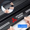 New Car Door Plate Carbon Fiber Threshold Protector Sticker Decals For Mitsubishi Outlander ASX Cross Pajero EVO Lancer L200 EX ZL0