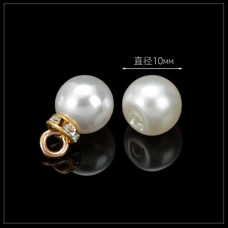 10 szt. Guzik do kardiganu Guzik do czongsamu Guzik do koszuli Perłowy Okrągły Żywiczny Guzik bez dziurki Guzik do koszuli Sukienka swetrowa Guzik z koralikami