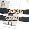 1 Pcs Fashion Chain Belt Elastic Metal Waist Belts For Women Ladies Coat Dress Belt Waistband