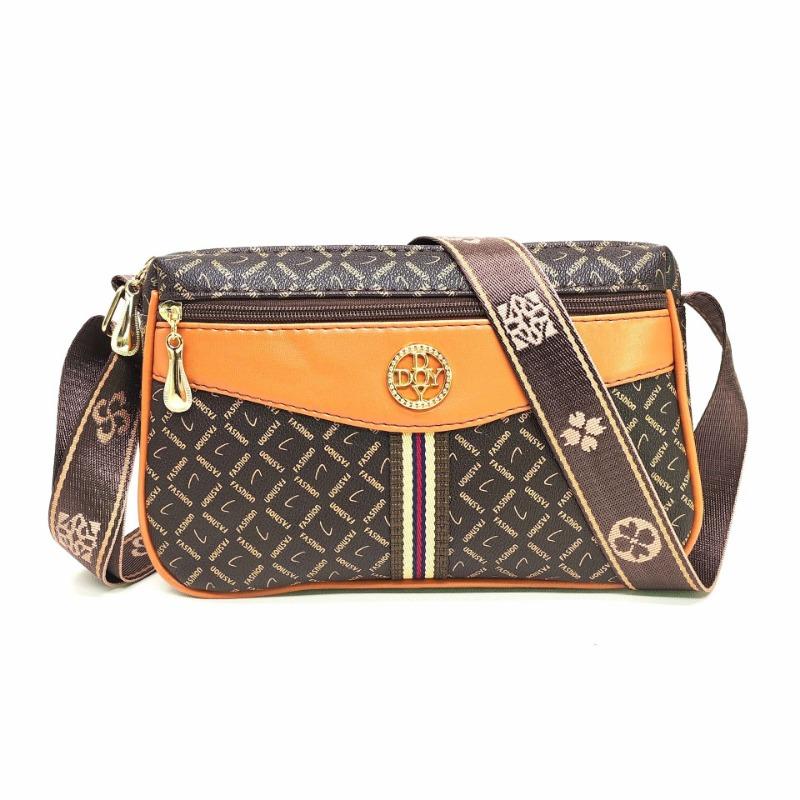 

Premium textured small bag summer new mother bag wide shoulder strap old flower shoulder messenger bag