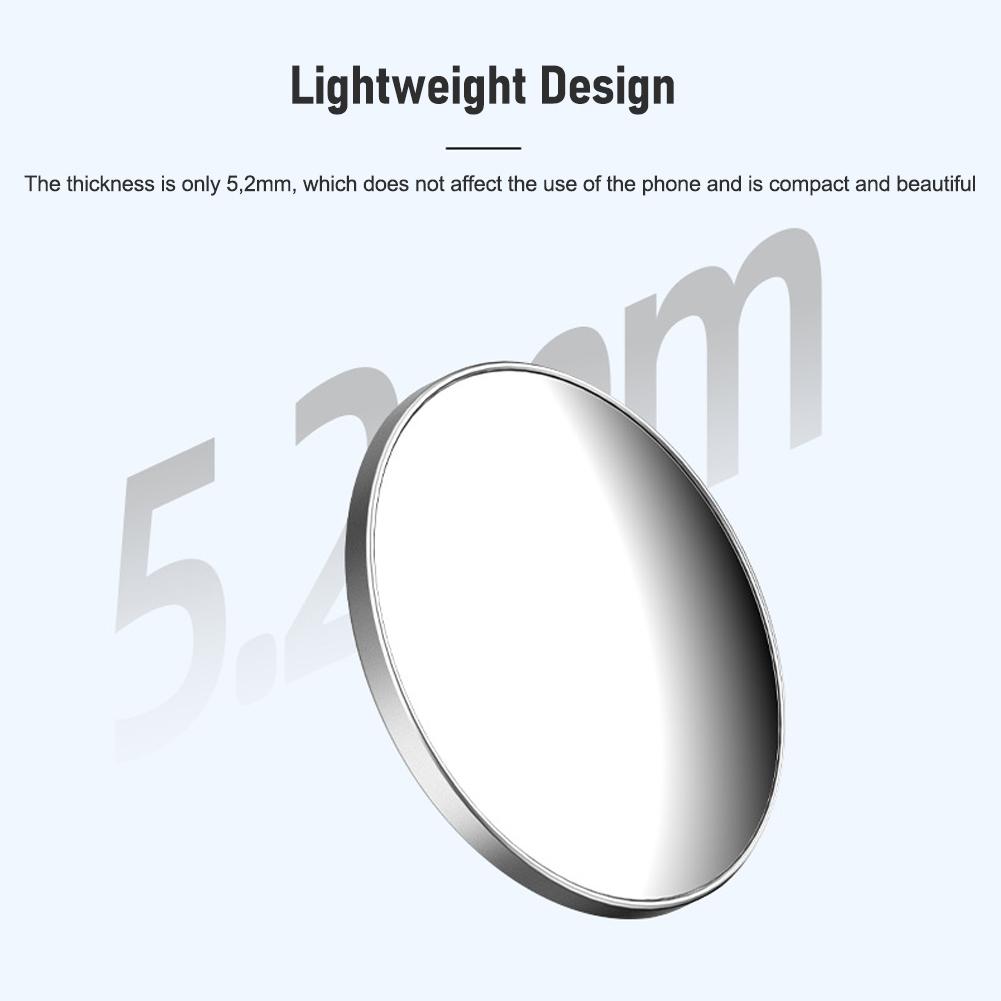 Magnetic Selfie Mirror for Phone Back Camera Slim Convex Design Compatible with Magsafe iPhone 15 14 13 Max Plus Clear Reflectio