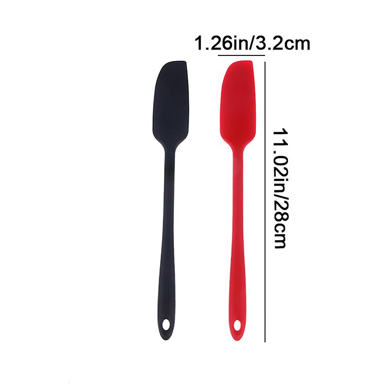 1Pc Long Handle Silicone Spatula Heat Resistant Flexible Non-Stick Slim Spatula DIY Cake Cream Scraper Baking Tool