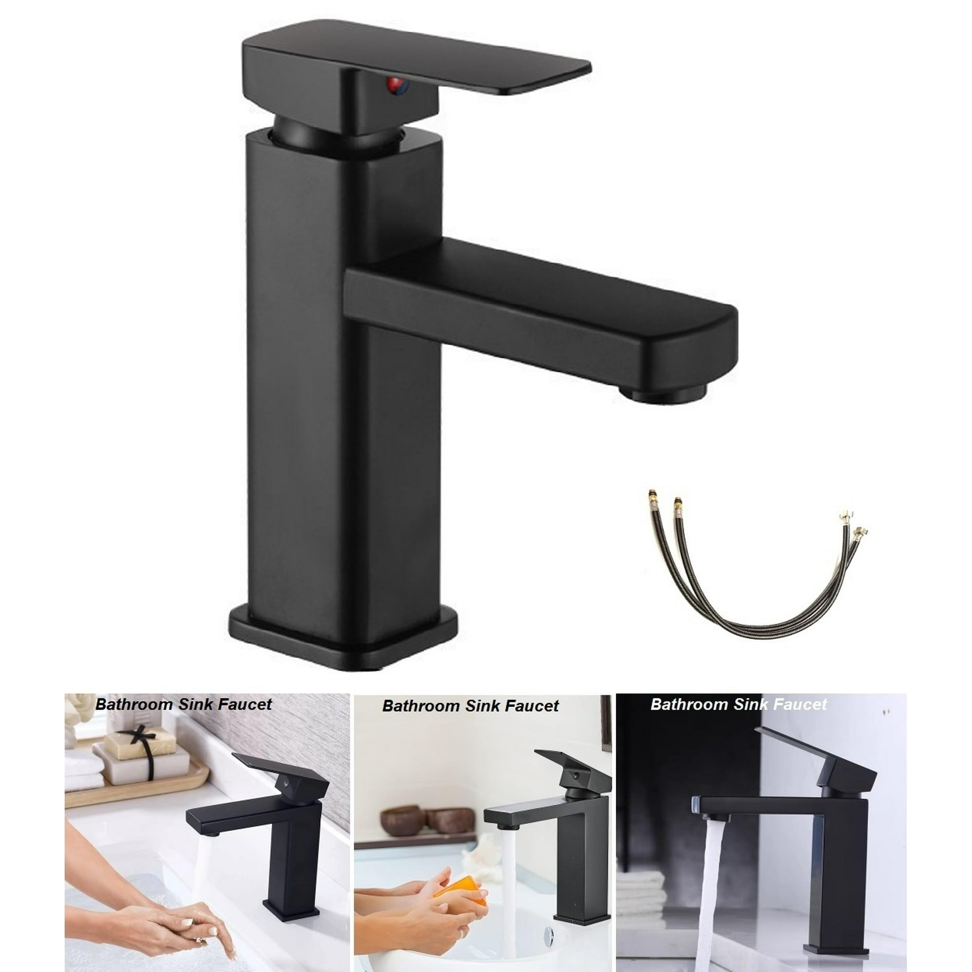 Single Hole Hot and Cold Mixer Bathroom Sink Faucet