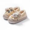 Cotton slippers autumn and winter bags and cartoon home thick-soled plush warm fluffy shoes can be