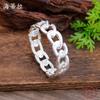 New smooth hollow geometric oval elastic bracelet men's and women's fashion versatile hollow water drop bracelet