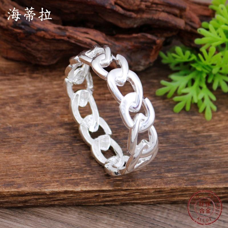 New smooth hollow geometric oval elastic bracelet men's and women's fashion versatile hollow water drop bracelet
