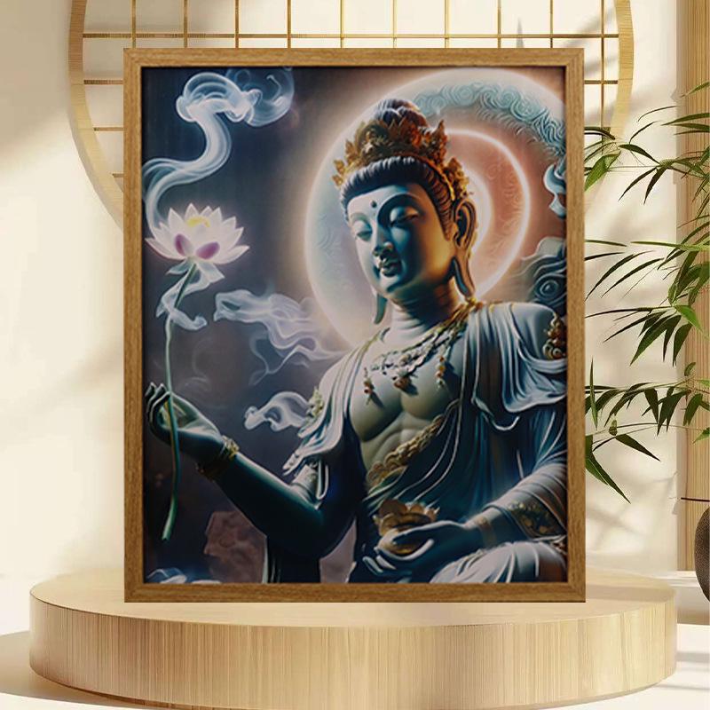 Heart Sutra Night Light: Touch-Activated Buddhist Table Lamp for Indoor Ambiance 11x16 cm