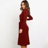 Women's Dress Autumn and Winter Fashion Slim Straps Long-sleeved Dress